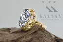 Stil Vintage Inel Zircon Aur galben 14K vrc134y